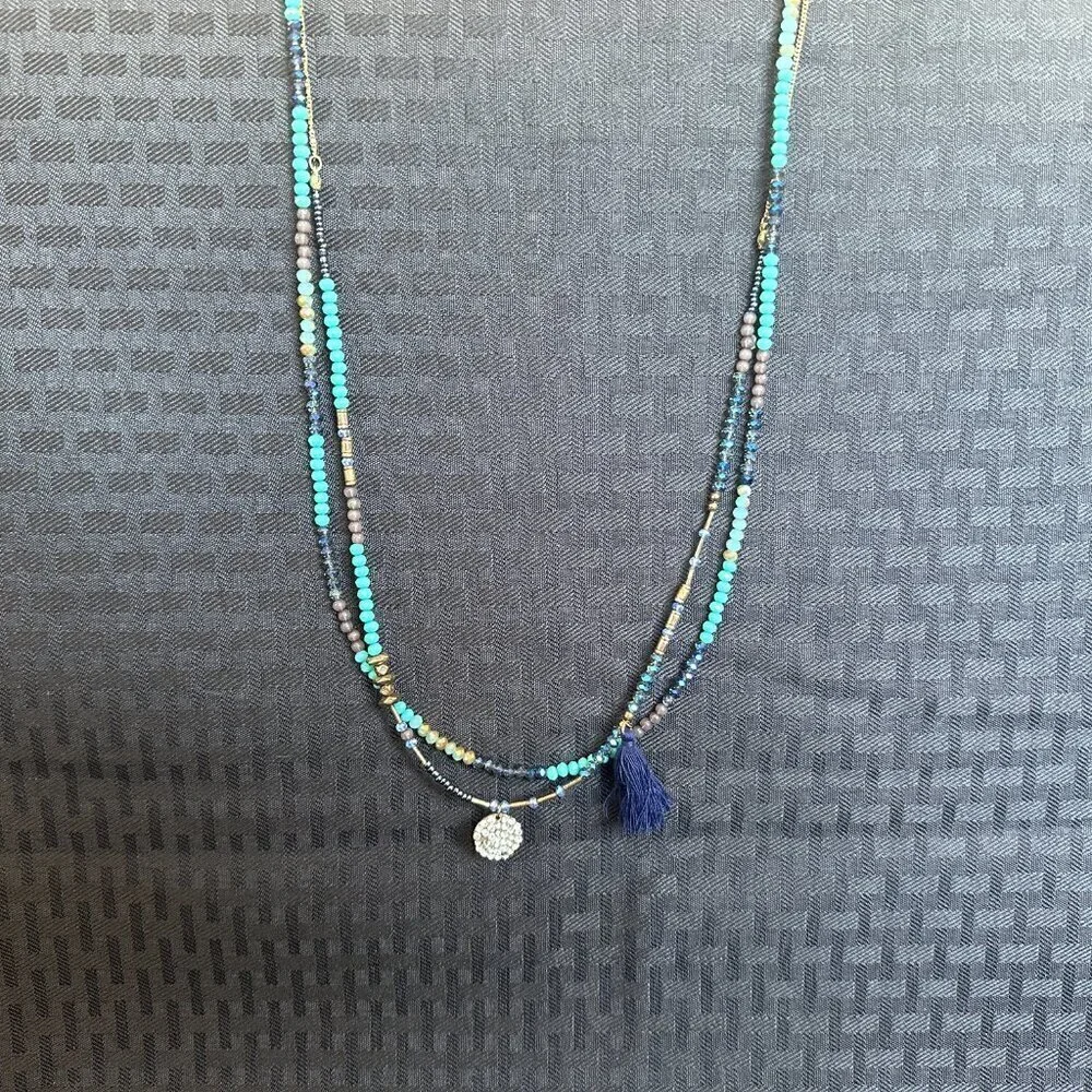 Torrid Layered Beaded Necklace With Tassel